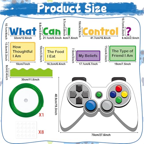 Growth Mindset Bulletin Board Set - Video Game Classroom Decor (49 Pieces)