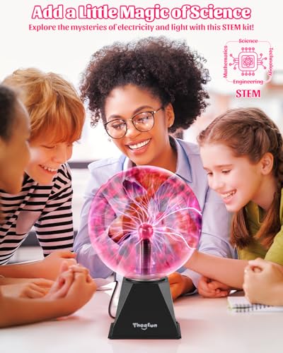 8-Inch Plasma Ball Lamp with Touch and Sound Sensitive Lightning Effects