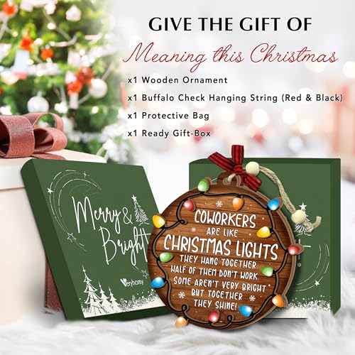 Coworker Christmas Ornament – Funny Office Gift for Colleagues, 3.7 x 3.9 in