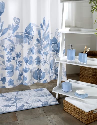 Floral Fingertip Towels, 100% Cotton Embroidered Bathroom Set of 2