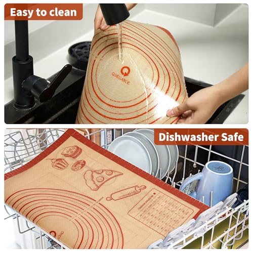 Extra Large Silicone Pastry Mat 28x20 Inch - Non-Stick Dough Rolling Mat
