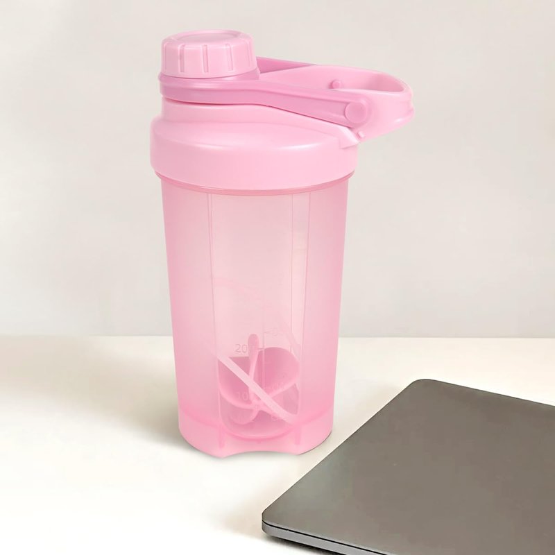 D.Y.A 16oz Shaker Bottle，Leak Proof Sports Shaker Cups for Protein Shakes，Shaker Bottle for Pre Workout and Travel To Go，BPA Free & Easy Clean Protein Shaker Bottle,Pink