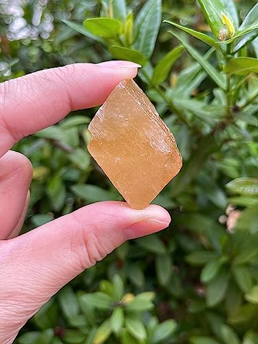 Honey Calcite Rough Natural Stones, 3 Piece Raw Crystal Specimen Set (1-2")