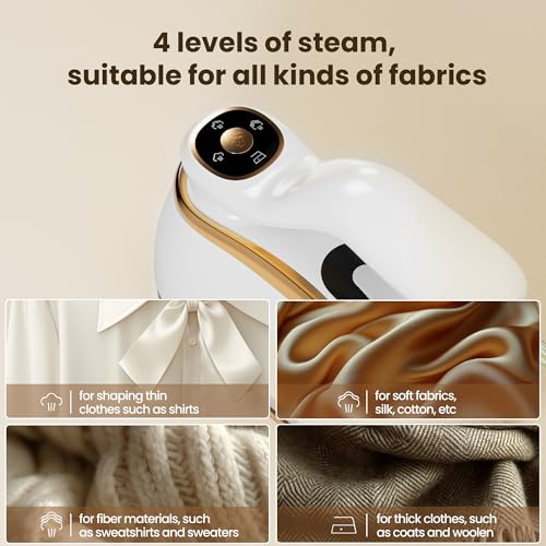 Portable 1200W Clothes Steamer with Ceramic Panel and 220ml Water Tank