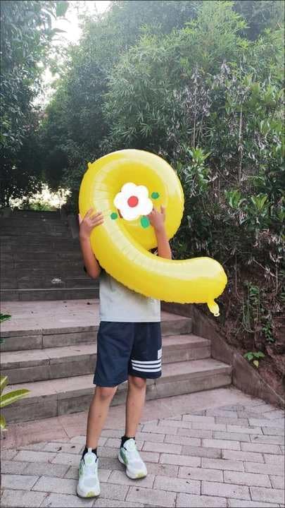 Yellow Number 5 Balloon - 40 Inch Giant Foil Balloon for 5th Birthday Party Decorations