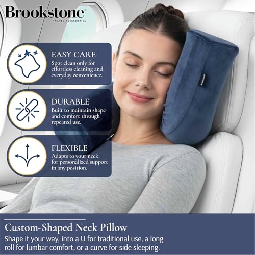 Flexible Memory Foam Travel Pillow - Adjustable Neck & Back Support