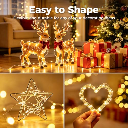 Warm White 30 Pack Battery Operated Fairy String Lights with 3 Modes - Btfarm