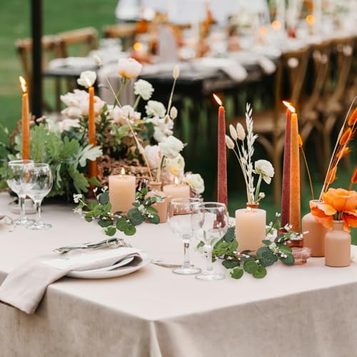 Small Eucalyptus Candle Wreaths, 9.4-Inch Greenery Rings - Set of 4