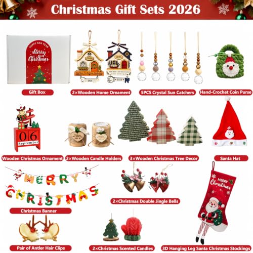 Luxury Christmas Gift Basket for Women - Festive Holiday Decor & Accessories