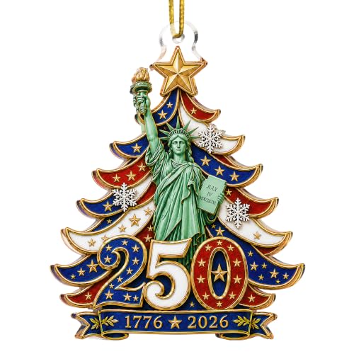 250th Anniversary USA Patriotic Christmas Ornament - Durable Acrylic Keepsake