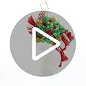 Christopher Radko Snowy Retro Cheer Christmas Tree Ornament - Handcrafted European Glass Decor