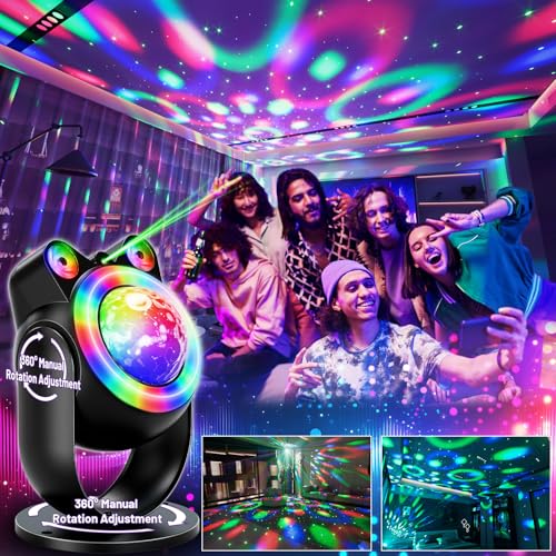 Disco Ball Party Lights - Sound-Activated LED Galaxy Projector for Events