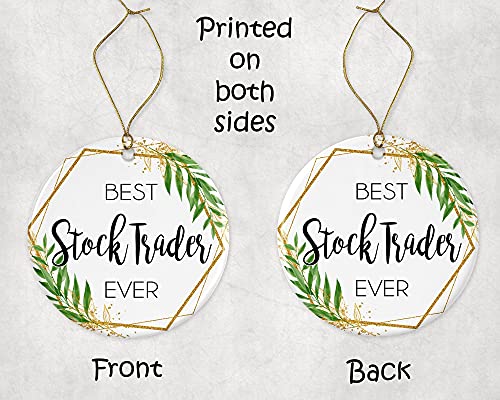 Stock Trader Christmas Ornament Printed on Both Sides - Holiday Gift for Stock Traders
