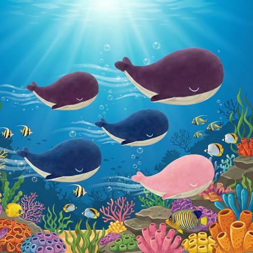 Soft Whale Plush Pillow, Cute Stuffed Animal Toy for Kids and Decor