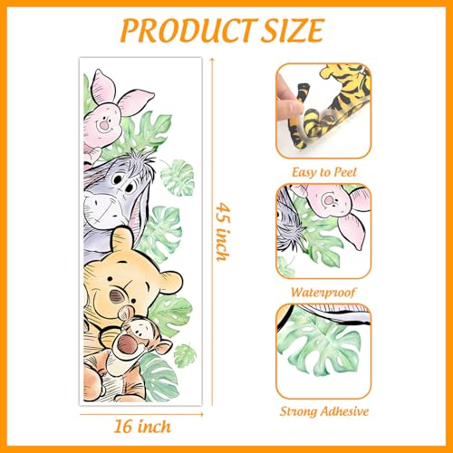 Bear Character Wall Stickers for Kids Nursery and Playroom Decor