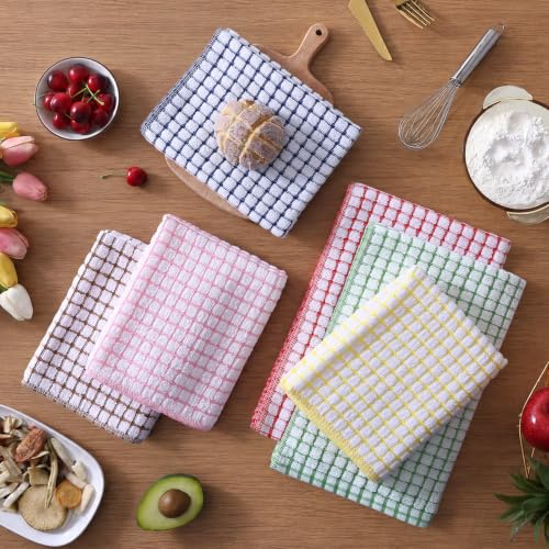 6-Pack Cotton Kitchen Towels, 16 x 25 Inch Absorbent Dish Hand Towels