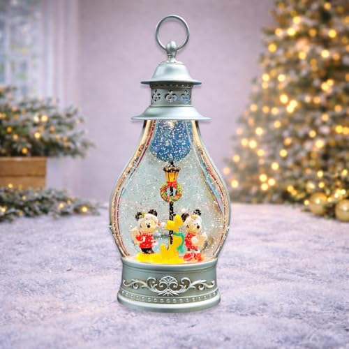 Lighted Christmas Water Spinning Lantern - Glitter Swirl Snow Globe Decor