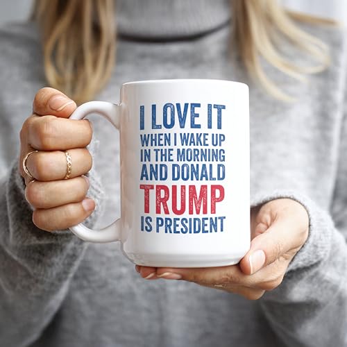 15oz Patriotic Republican Coffee Mug - Funny Trump Gift for Men