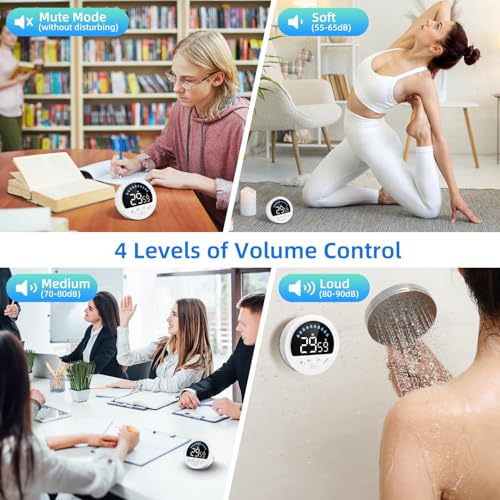 Waterproof Digital Shower Timer with LED Display and Suction Cup