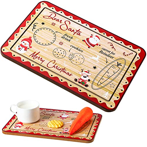 Christmas Santa Cookie Plate - Holiday Snacks & Reindeer Treats Tray