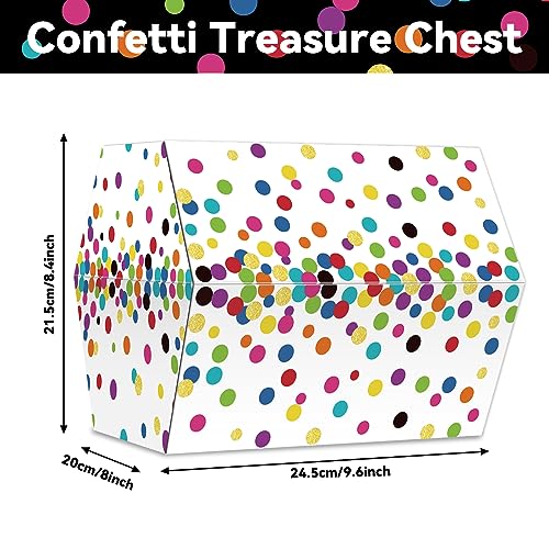 Confetti Treasure Chest Box for Classroom Rewards and Toy Storage