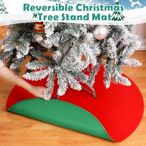 30-Inch Silicone Christmas Tree Mat - Reversible Waterproof Floor Protector