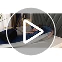 ALLOPERA 57-Inch U-Shaped Pregnancy Pillow, Full Body Maternity Pillow with Adjustable Fill and Washable Cover, Black Grey