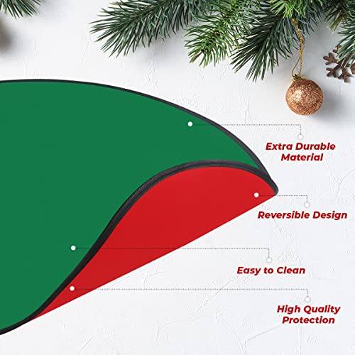 30in Reversible Christmas Tree Stand Floor Mat Waterproof Floor Protector