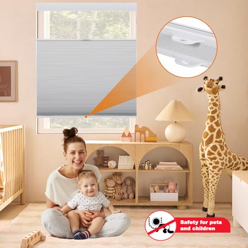 Blackout Cellular Shades - No Drill, Cordless, 18" x 36"