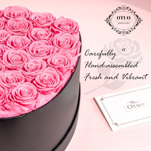 Preserved Pink Roses in Heart-Shaped Box - Lasts Up to 2 Years