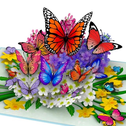 3D Butterfly Pop Up Card - Handcrafted Greeting Card for All Occasions