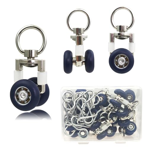 15 Pack Heavy Duty Ceiling Curtain Track Rollers with Silent Wheels