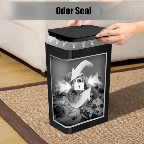 Slim Plastic Trash Can with Pop-Up Lid - 10L / 2.6 Gallon Small Garbage Can