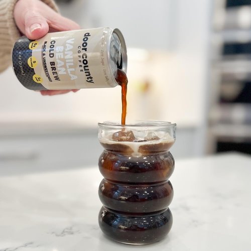 Door County Coffee Cold Brew Variety Pack - 8oz Cans | Bold, Flavorful, 145mg Caffeine - 6 Pack