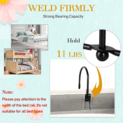 Hanging Bedside Caddy Storage Organizer with Hooks for Bunk Beds & Rails