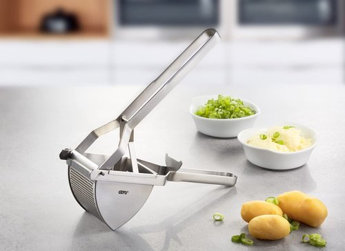 GEFU Original Stainless Steel Potato Press and Ricer to Puree All Root Vegetables