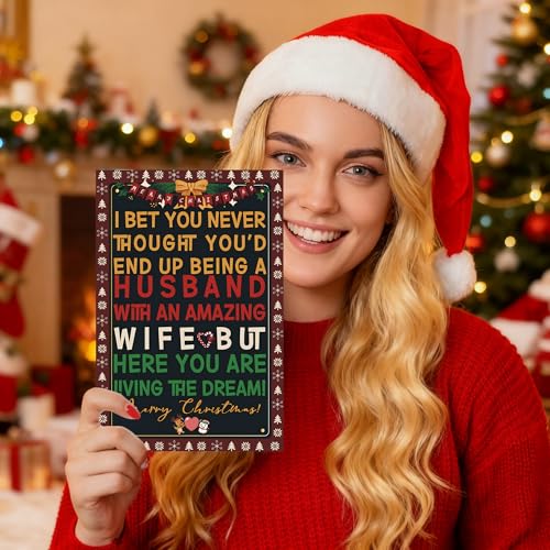 Jyvaxi Black2 Funny Christmas Card for Women Men Holiday Greeting Card with Envelope