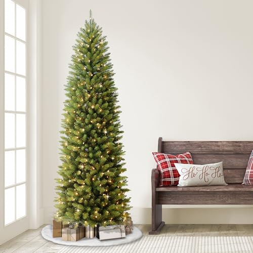 7.5ft Pre-Lit Fraser Fir Pencil Christmas Tree with 350 Clear Lights
