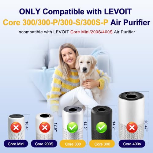 3-in-1 Replacement Air Purifier Filter with Activated Carbon 2-Pack