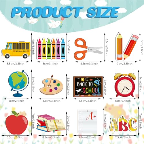 36 Pcs Back to School Wooden Hanging Ornaments for Classroom Decoration