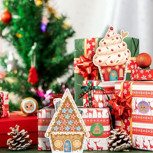 Ceiba Tree 24-Pack Gingerbread House Greeting Cards with Envelopes