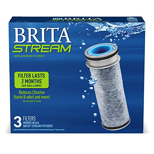 Stream Pitcher Replacement Water Filter Cartridges - 3-Pack, Fast Flow