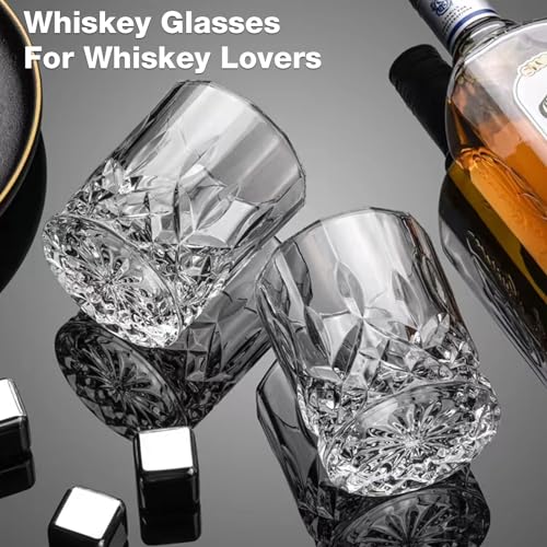 Heavy Base Whiskey Glasses Set of 8, 11 oz Old Fashioned Rocks Glasses