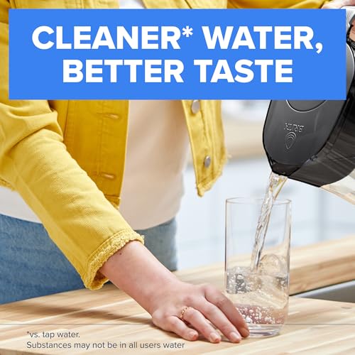Large 10-Cup Water Filter Pitcher with Included Elite Filter - White