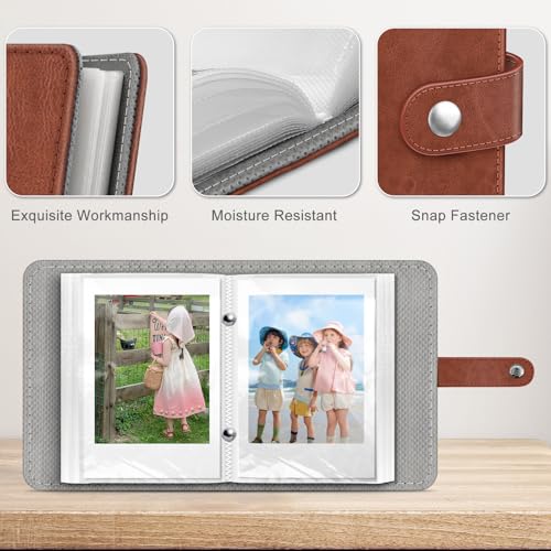 Mini Photo Album for 2x3 Inch Films, 52-Pocket Portable Photocard Holder
