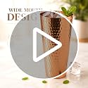 24 oz Hand Hammered Solid Copper Tumbler - Large Unlined Drinking Cup