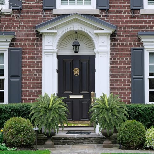 Artificial Boston Ferns 2-Pack - 35" UV-Resistant Faux Outdoor Plants