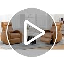 Swivel Rocker Recliner Chair, Manual Faux Leather Glider for Nursery