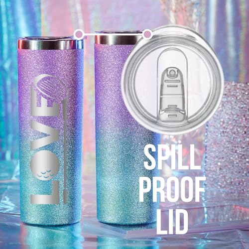 Onebttl 20oz Golf Tumbler for Women - Blue Purple, Spill-Proof, Insulated Gift