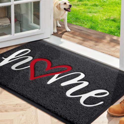 Heavy-Duty Indoor Outdoor Door Mat - 30x17.5 Inch Non-Slip Welcome Mat